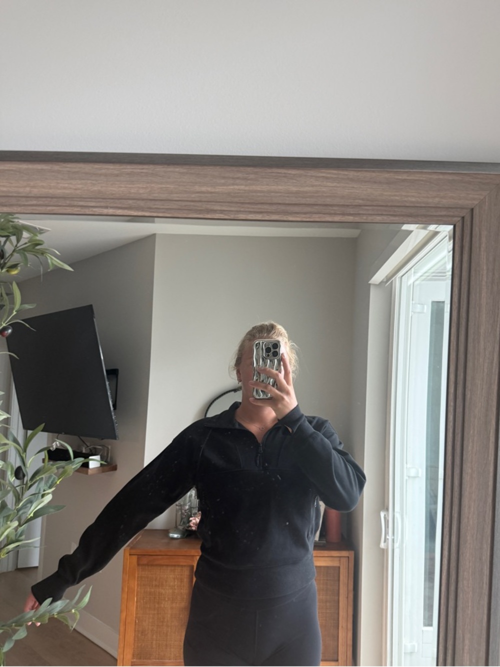 Old Navy Black Quarter-Zip Pullover Jacket